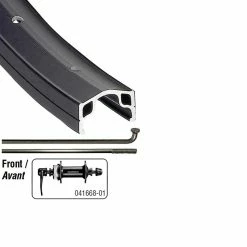 Other Wheel Shop, Alex Z1000/ Shimano Tourney HB-TX505 27.5'', Wheel, Front, 27.5'' / 584, Holes: 36, QR, 100mm, Rim And Disc Center Lock