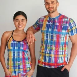 INKnBURN Women's Rainbow Plaid Camisole (XS) -challenge shop 75xGbgfKy3Fy4Nd7NSwMNoyqg