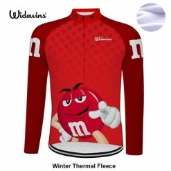 Other M&Ms Men's Winter Long Sleeved Warm Fleece Cycling Jersey -challenge shop 93ce6upTPBQchpB4K6GXJFgMM