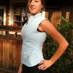 The Triathlete Store Domino Women's Euro Series Fitted Riding Vest, Sky Blue, (XS, S)