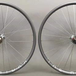 H Plus Son H + Plus Son Hydra Grey Rims Track Fixed Gear Bike Wheelset Phil Wood Hubs 32h