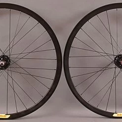 Velocity Deep V ALL BLACK Fixed Gear Track Bike Singlespeed Wheelset Wheels