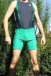 TRI@ Unisex Triathlon Shorts - Green (Small)