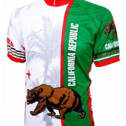 World Jerseys California Flag Jersey (S, M, L, L, 2XL, 3XL)