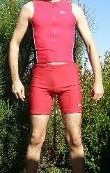 TRI@ Unisex Triathlon Shorts - Red (XS, S, 2XL)