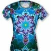 INKnBURN Women's Tie Dye Mandala Tech Shirt, X-Small