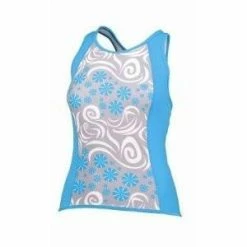 She Beest SheBeest Kona Tri Top, White/Blue, X-Small