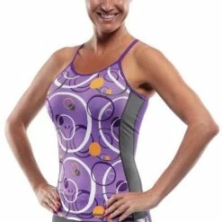 Other SLS3 Women's Fun Triathlon Race Top, Violet Spheres, 2XS