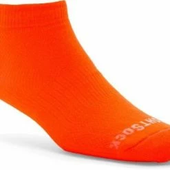 Wrightsock Coolmesh II Double Layer Sock Low Cut, Neon Orange, Small