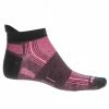 Wrightsock Stride Tab Socks, Black/Pink, Large
