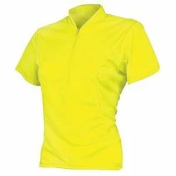 Basik Women's Classic Cycling Jersey, Neon Yellow (S, M, L, XL)