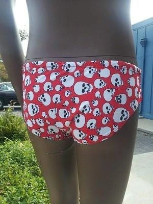 TS Swim Men's Swim Brief (Water Polo Cut) - Red With Skulls (24, 32, 36, 38) 6 TS Swim Men's Swim Brief (Water Polo Cut) - Red With Skulls (24, 32, 36, 38) - Image 4