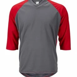 World Jerseys Men's MTB Cycling Jersey - Red/Grey (S, M, L, XL, 2XL)
