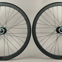 H Plus Son H Plus + Son Sl42 Black Fixed Gear Wheelset Suzue Promax Hubs