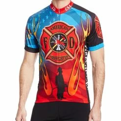 World Jerseys American Firefighter Cycling Jersey