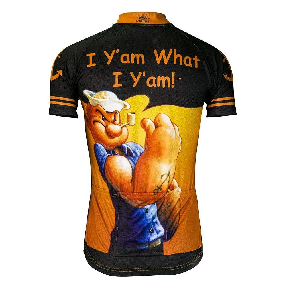 Brainstorm Popeye I Y'am What I Y'am Men's Cycling Jersey (S, M) 4 Brainstorm Popeye I Y'am What I Y'am Men's Cycling Jersey (S, M) - Image 2