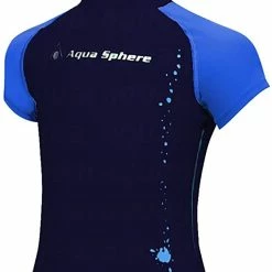 Aqua Sphere Youth Rashguard - Boys - Navy Blue & Blue