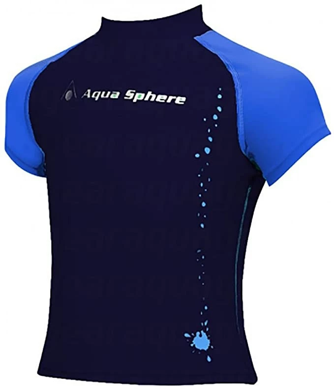 Aqua Sphere Youth Rashguard - Boys - Navy Blue & Blue 3 Aqua Sphere Youth Rashguard - Boys - Navy Blue & Blue