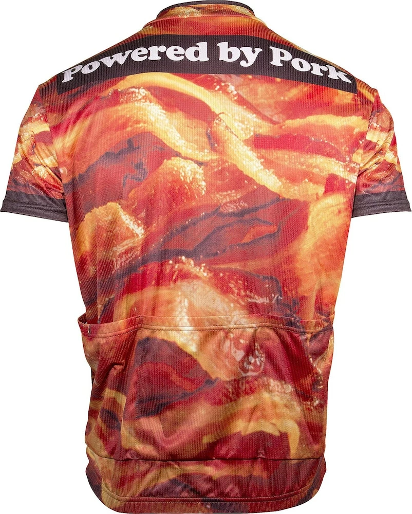It's In My Heart Bacon "Powered By Pork" Men's Cycling Jersey (Large) 4 It's In My Heart Bacon "Powered By Pork" Men's Cycling Jersey (Large) - Image 2