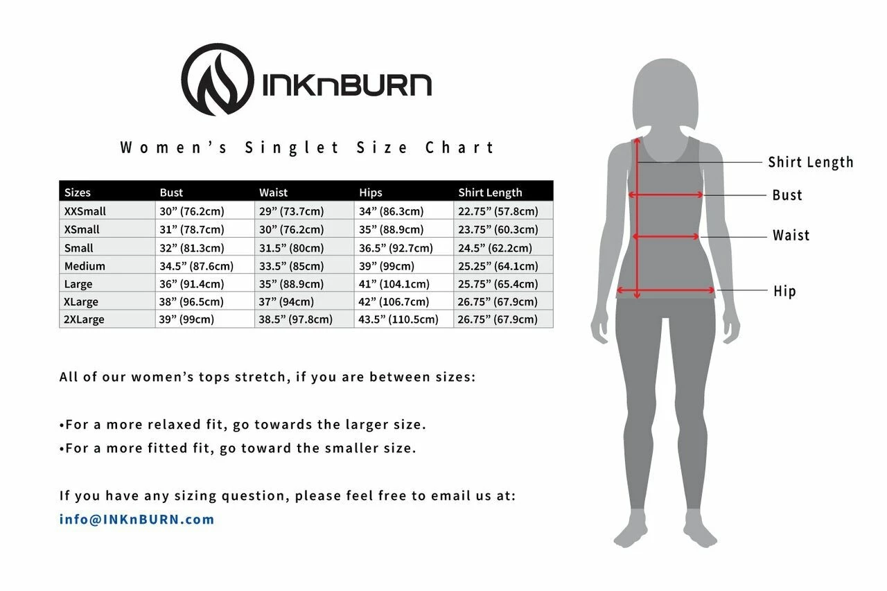 INKnBURN Women's Run Or Diemond Singlet (XS, S, M, L, 2XL) 5 INKnBURN Women's Run Or Diemond Singlet (XS, S, M, L, 2XL) - Image 3