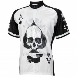 World Jerseys Deal With It Ace Of Spades Skull Cycling Jersey (S, M, L, XL, 2XL, 3XL)
