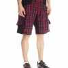 World Jerseys Outlaw Bullet Men's MTB Short Red Plaid (Medium)