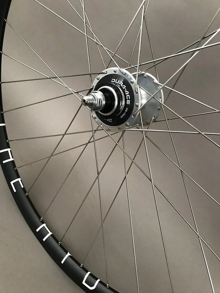 H Plus Son Hydra Track Fixed Gear Bike Wheelset Dura Ace 7600 High Flange Hubs 5 H Plus Son Hydra Track Fixed Gear Bike Wheelset Dura Ace 7600 High Flange Hubs - Image 3