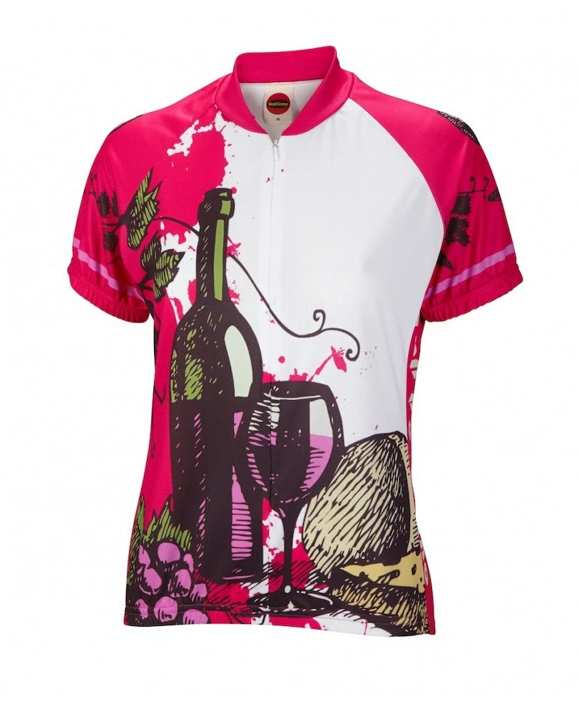 World Jerseys Wine Time Women's Cycling Jersey (S, M, L, XL) 3 World Jerseys Wine Time Women's Cycling Jersey (S, M, L, XL)