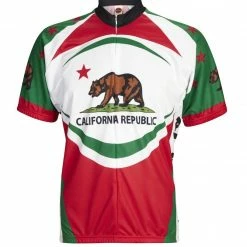 World Jerseys California Bear Cycling Jersey (S, M, L, XL, 2XL, 3XL)