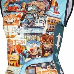 It's In My Heart City Maps Women's Sleeveless Cycling Jersey Small