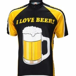 World Jerseys I Love Beer Men's Cycling Jersey (S, M, L, XL, 2XL, 3XL)