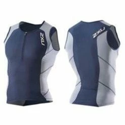2XU Men's Compression Tri Singlet, White/Grey (Small) -challenge shop uEDXWRWxeFho0aahJNzAD1tOo