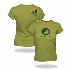 The Triathlete Store Tough Chik Riding Is Zen - Cap Sleeve Tee Shirt, X-Large