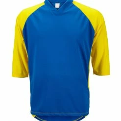 World Jerseys Men's MTB Cycling Jersey - Blue/Yellow (L, XL, 2XL)