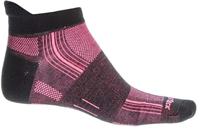 Wrightsock Men's Stride Tab Single Pack (Black/Pink, Small) 3 Wrightsock Men's Stride Tab Single Pack (Black/Pink, Small)