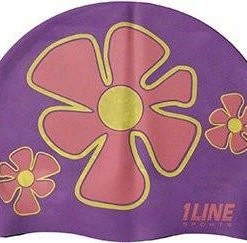 1Line Sports Flower Trio Silicone Swim Cap -challenge shop wT rqXiijKeLWYLi80ul47XkM