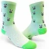 Save Our Soles SOS Tiny Panda Green 6-inch Cuff Socks