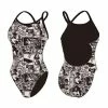 TS Swim Women's Crossback One Piece Swimsuit - Newsprint (24, 34)