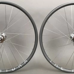 H Plus Son H + Plus Son Hydra Grey Rims Track Fixed Gear Bike Wheelset 28h Phil Wood Hubs